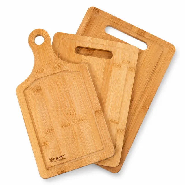 Cutting board product image illustrating a comparison between the description and the item received